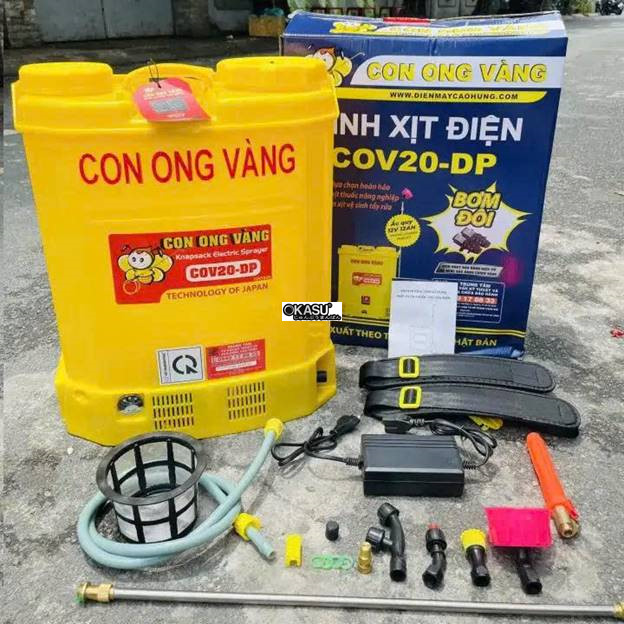 binh phun xit dien con ong vang cov20-dp (bom doi) hinh 0