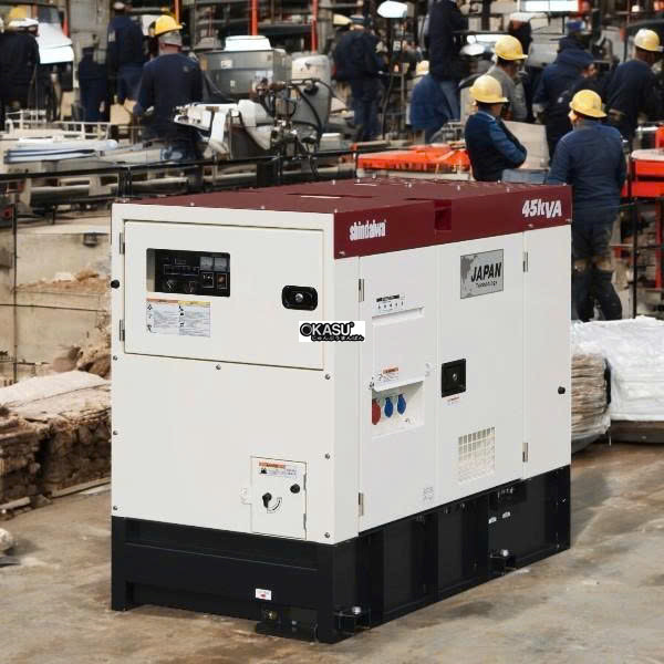 may phat dien shindaiwa nhat ban 37kva(27.75kw) dg45mk-400 hinh 0