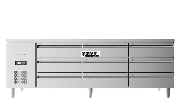 ban mat inox 9 ngan keo klaus kdc-2.1-3w hinh 0