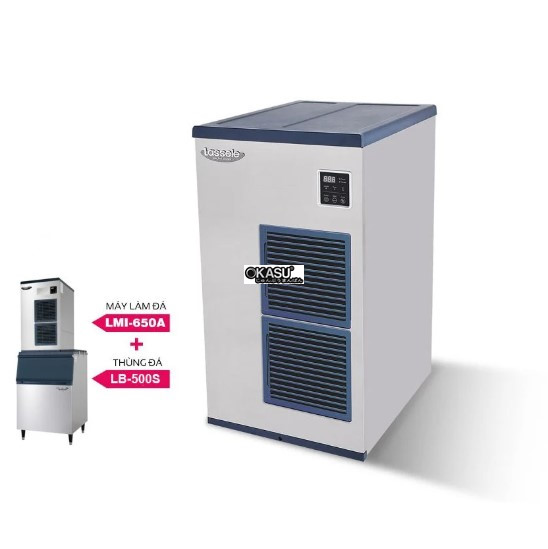 may lam da ban nguyet lassele lmi-650a + thung da lb-500s hinh 2