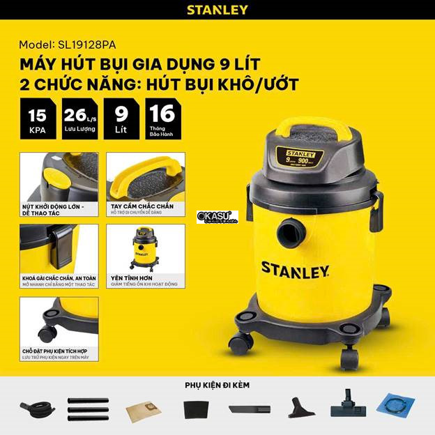may hut bui 2 chuc nang stanley sl19128pa – 9l – 15kpa hinh 0