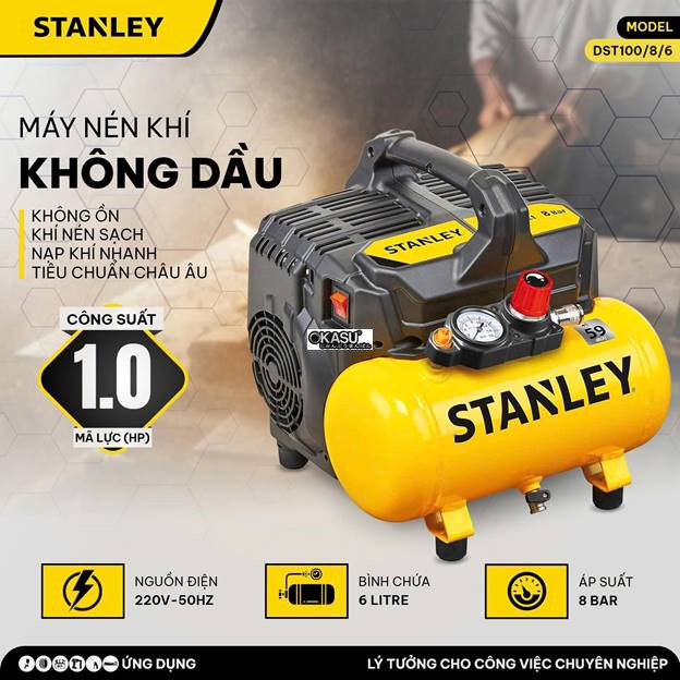 may nen khi khong dau 6l stanley dst100/8/6 hinh 0