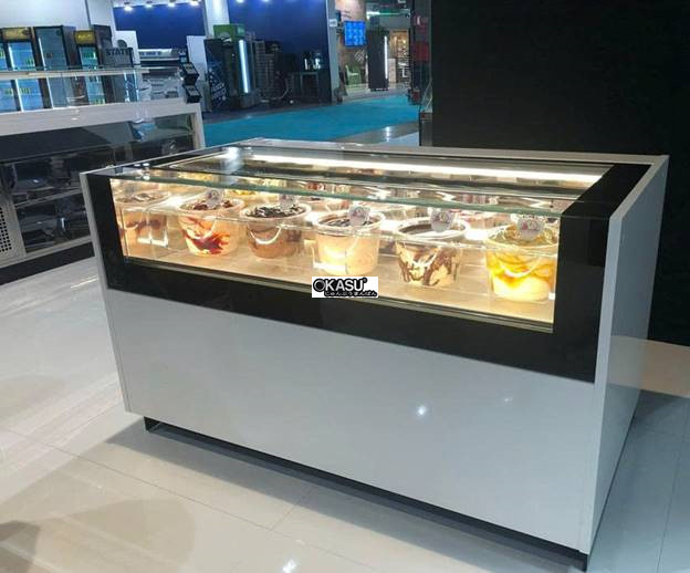 tu trung bay kem gelatec caramel l1600 hinh 0