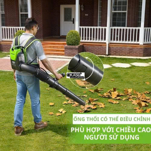may thoi la deo lung dung pin greenworks blf446 hinh 4