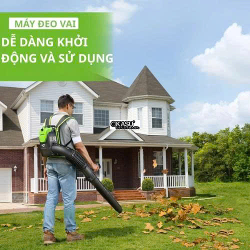 may thoi la deo lung dung pin greenworks blf446 hinh 3