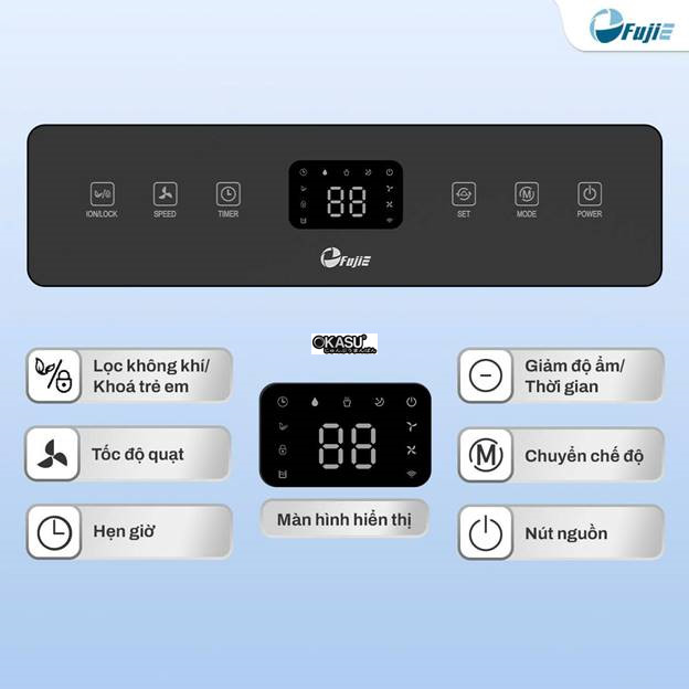 may hut am fujie hm-916ed 16 lit/ngay, ket noi wifi hinh 4