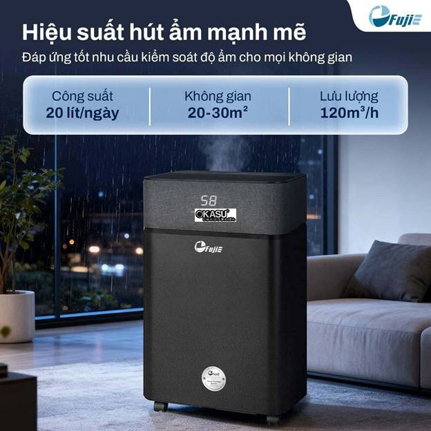may hut am fujie hm-920ed 20 lit/ngay, ket noi wifi hinh 1