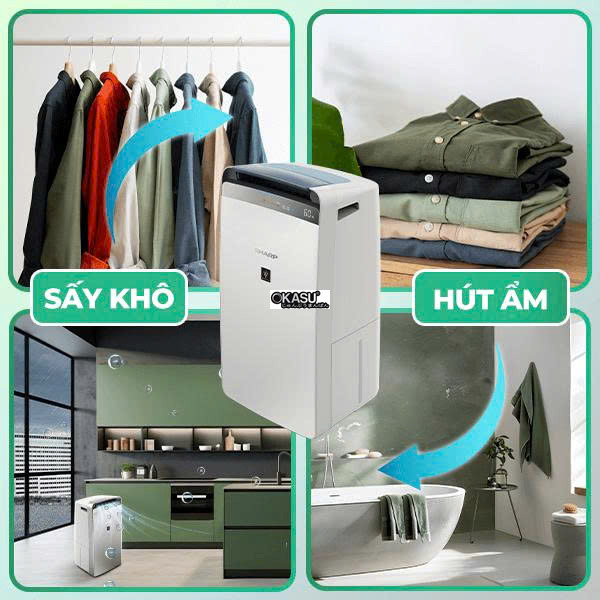 may hut am loc khong khi sharp dw-j20fv-w (20 lit/ngay) hinh 1