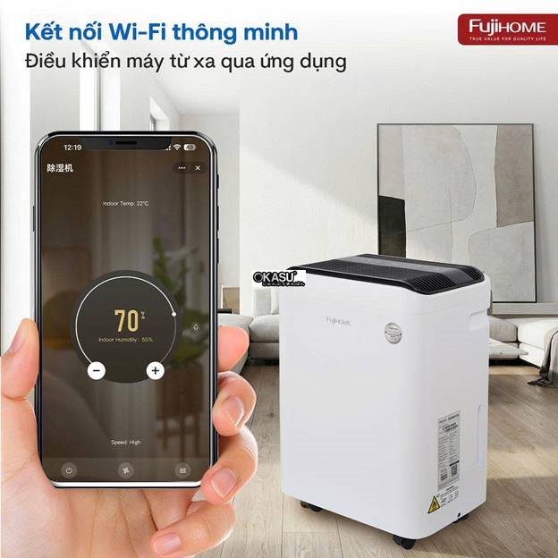 may hut am fujihome dh35w-hepa (35lit/ngay) ket noi wifi hinh 3
