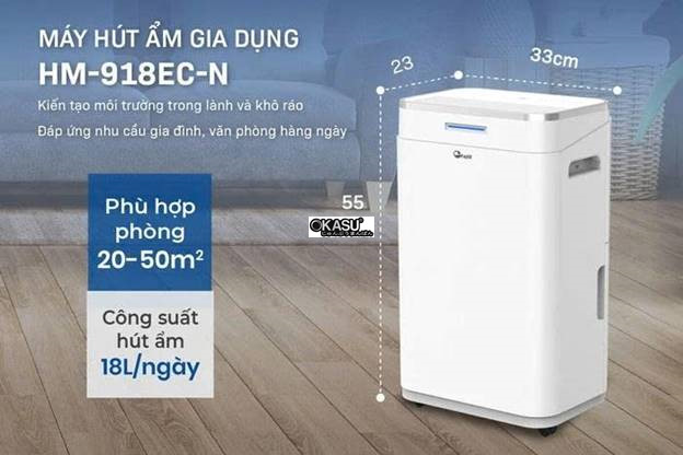 may hut am fujie hm-918ec-n ket noi wifi cong suat 18 lit/ngay hinh 1