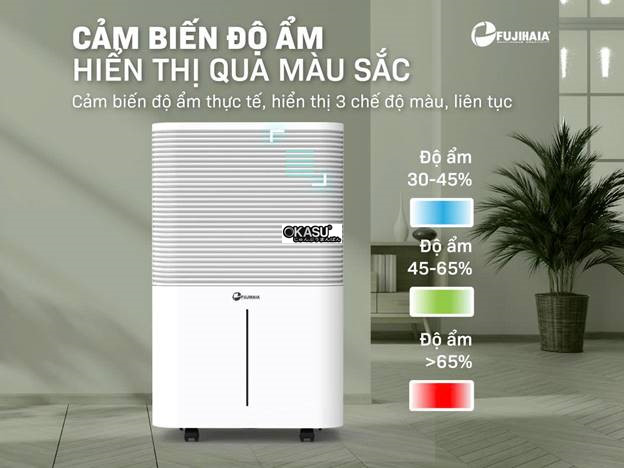 may hut am fujihaia dh25w cong suat 25 lit/ngay, co ket noi wifi hinh 5