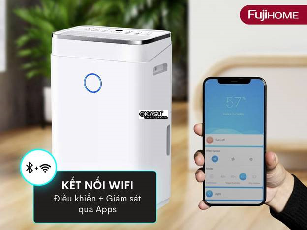 may hut am fujihome dh20w cong suat 20 lit/ngay, ket noi wifi hinh 1
