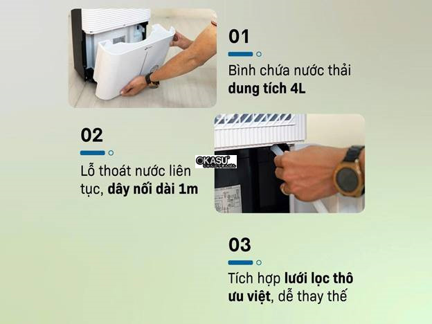 may hut am fujihaia dh25w cong suat 25 lit/ngay, co ket noi wifi hinh 8