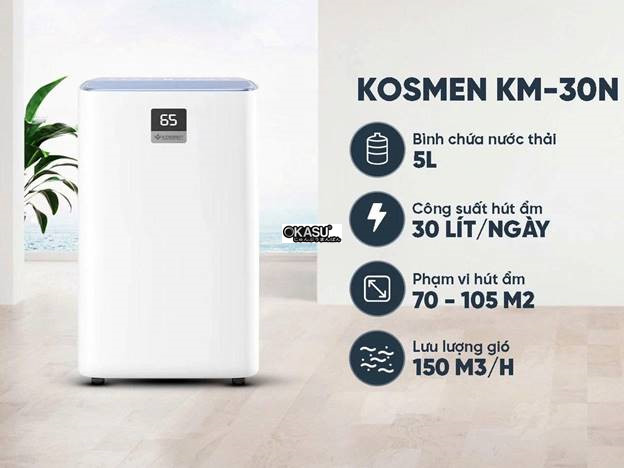 may hut am loc khong khi kosmen km-30n (30 lit/ngay) hinh 0