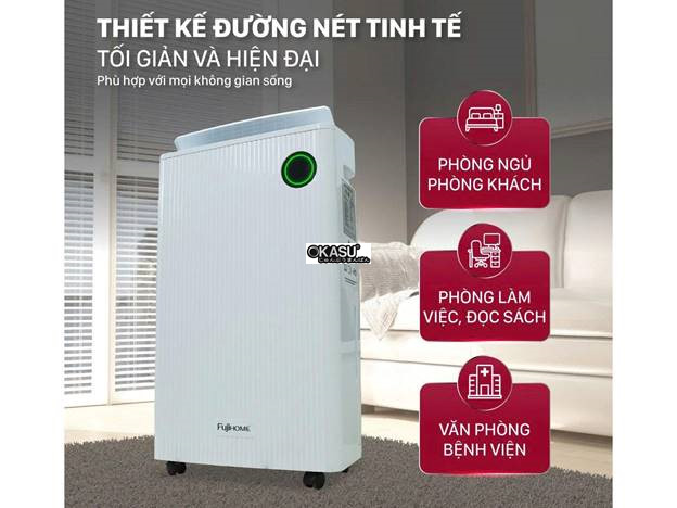 may hut am fujihome dh25w-hepa-new (25lit/ngay) ket noi wifi, mang hepa hinh 0