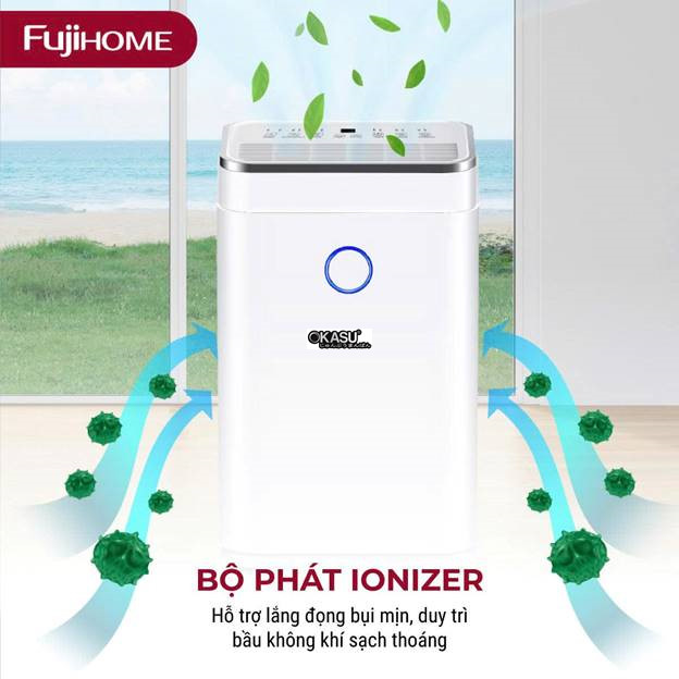 may hut am fujihome dh20w cong suat 20 lit/ngay, ket noi wifi hinh 3
