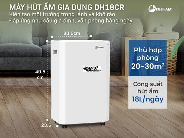 may hut am fujihaia dh18cr cong suat 18 lit/ngay hinh 1