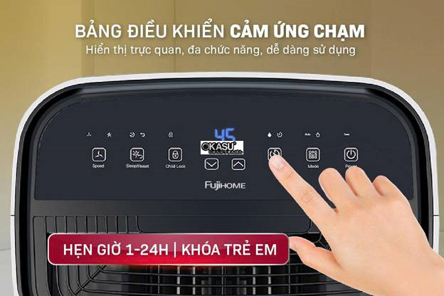 may hut am fujihome dh25w-hepa (25lit/ngay) ket noi wifi, mang hepa hinh 6