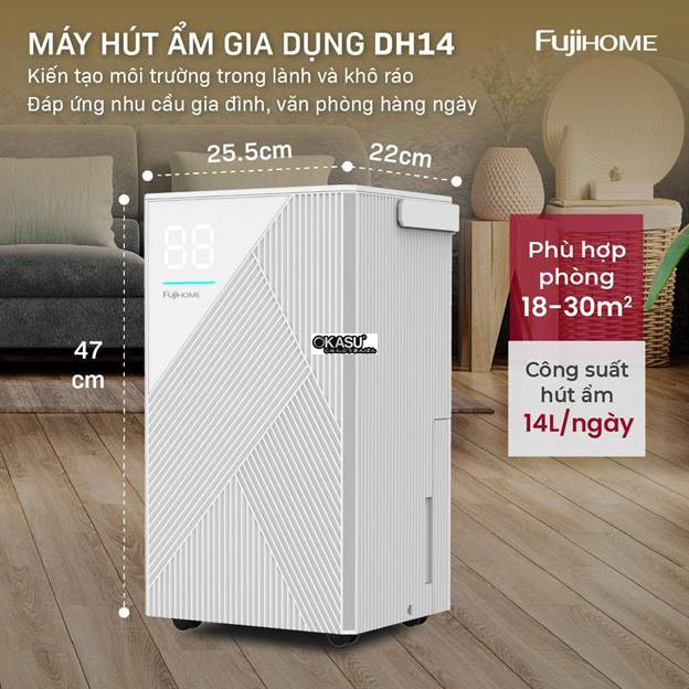 may hut am fujihome dh14 cong suat 14 lit/ngay hinh 1