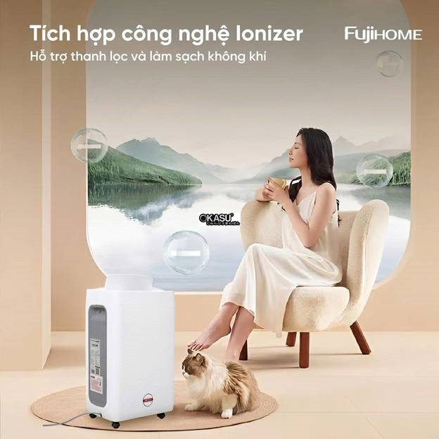 may hut am fujihome dh18w (18lit/ngay), ket noi wifi hinh 3