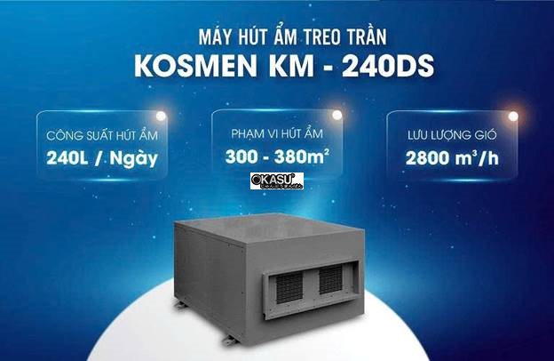 may hut am treo tran kosmen km-240ds cong suat 240 lit/ngay hinh 0