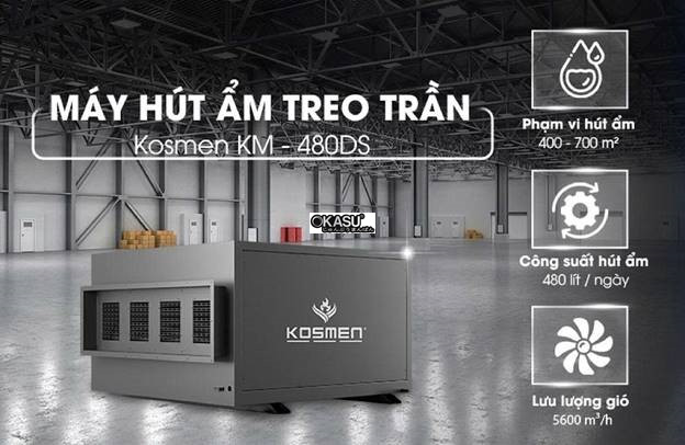 may hut am treo tran kosmen km-480ds cong suat 480 lit/ngay hinh 0