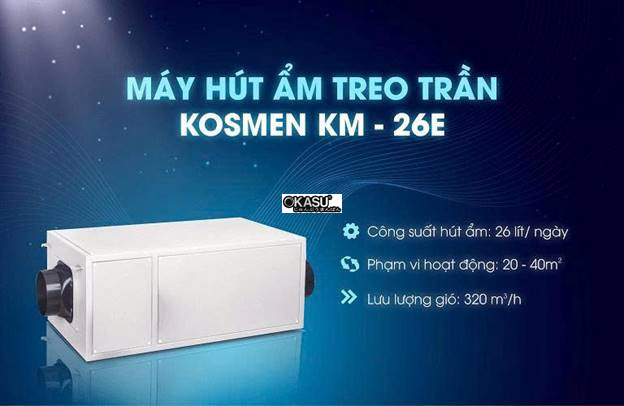 may hut am treo tran kosmen km-26e cong suat 26 lit/ngay hinh 0