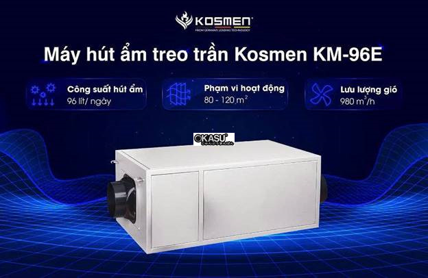may hut am treo tran kosmen km-96e cong suat 96 lit/ngay hinh 0